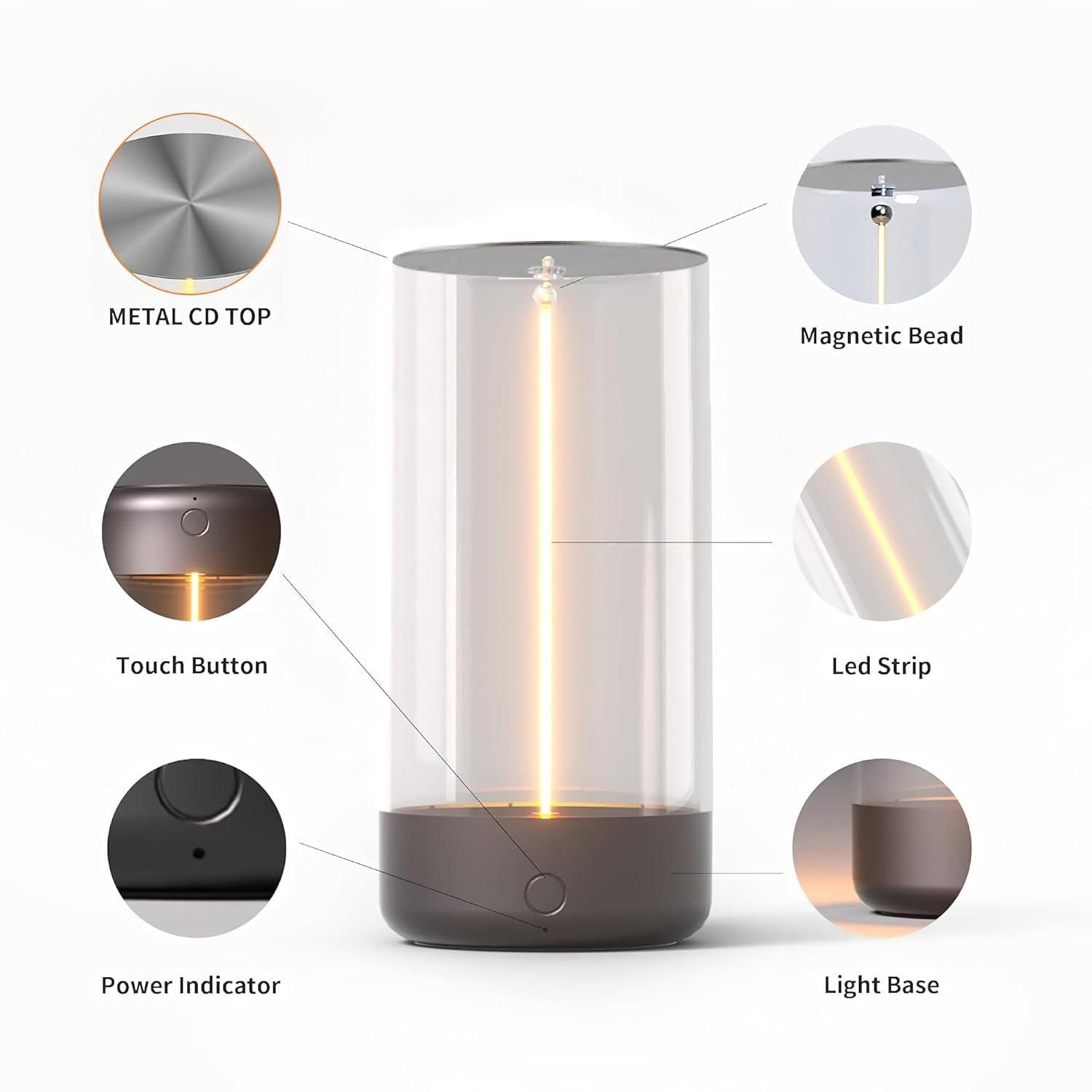 Magnetic LED Desk Lamp – Portable & Rechargeable Night Light