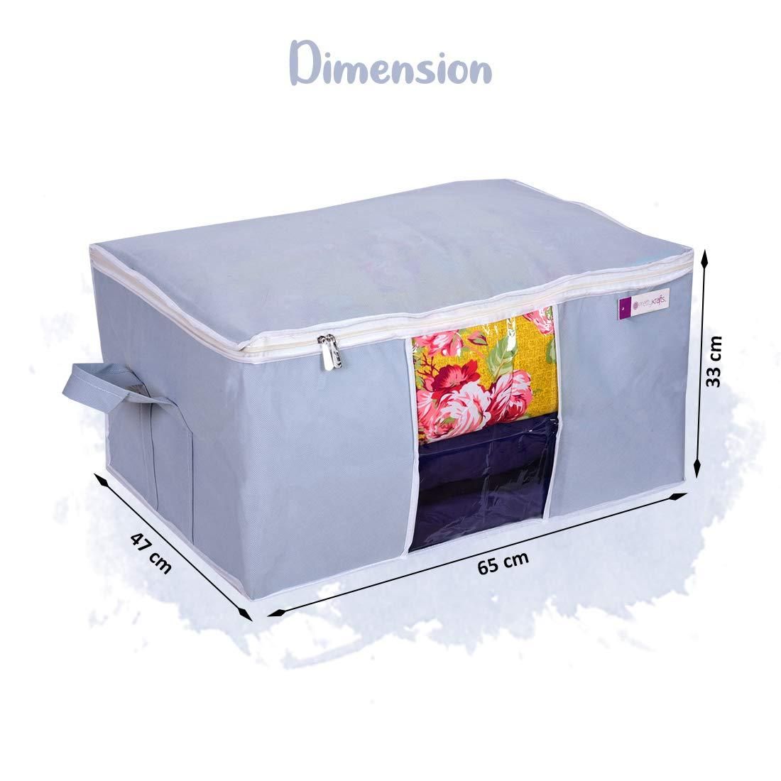 Storage Bag-UnderBed Blanket Storage Bag Covers With Handles(Set of 2)