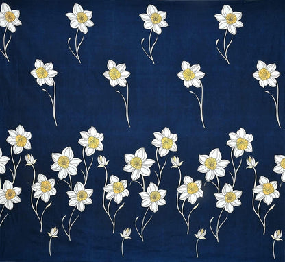 Snooze Glace Cotton Elastic Fitted Bedsheet for Queen Size Bed with 2 Pillow Covers